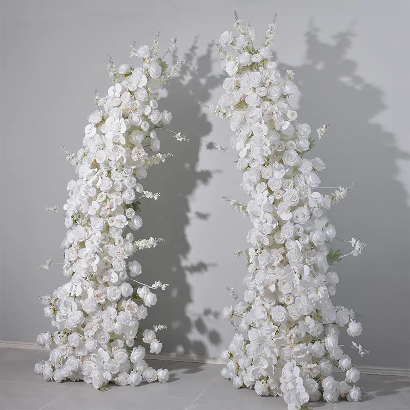 Pure White Arch Floral Pillars