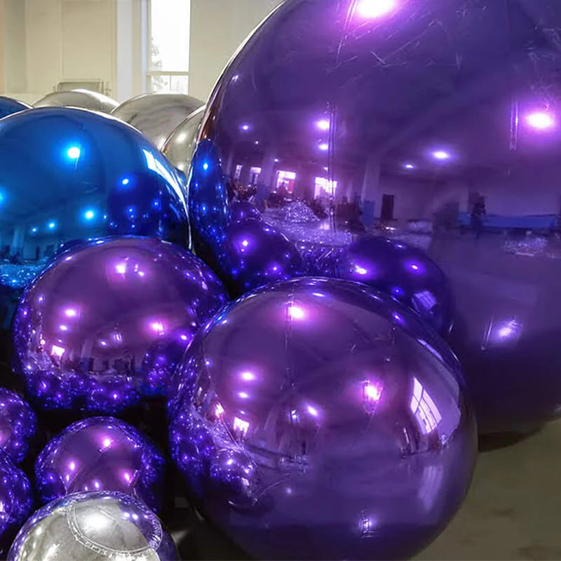 Purple Reusable And Inflatable Mirror Balls