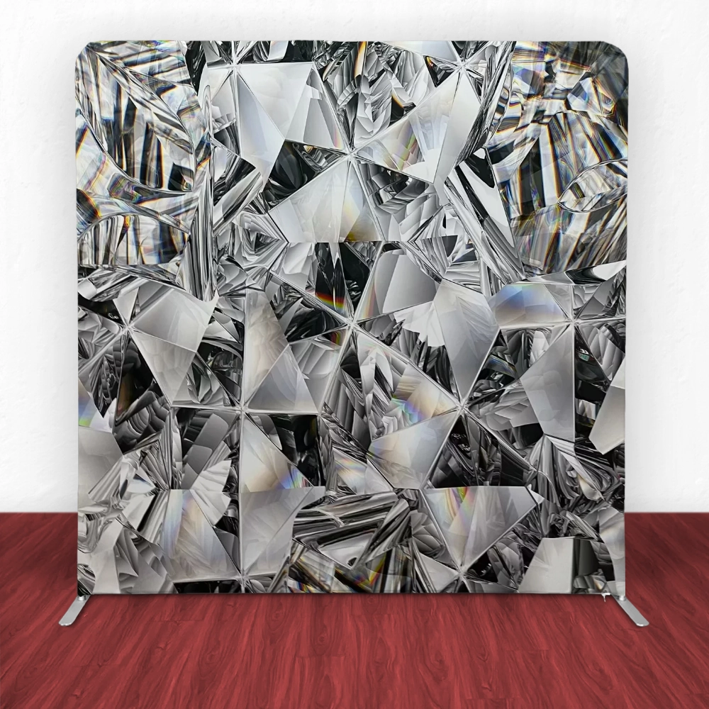 Abstract Crystal Prism Tension Backdrop