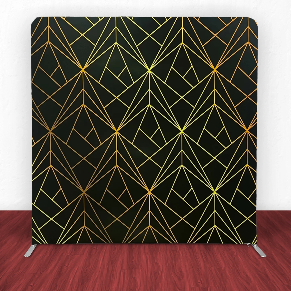 Art Deco Black and Gold Tension Backdrop