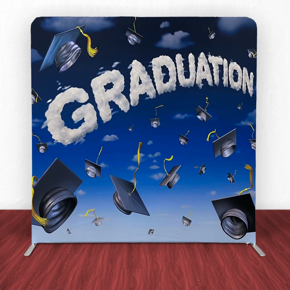 Celestial Graduation Cap Tension Backdrop