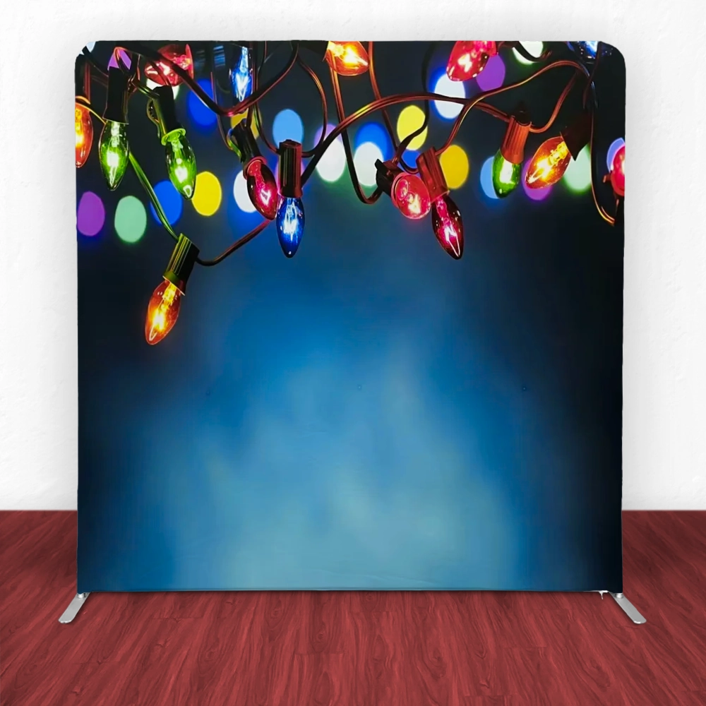 Colorful Holiday Lights Tension Backdrop