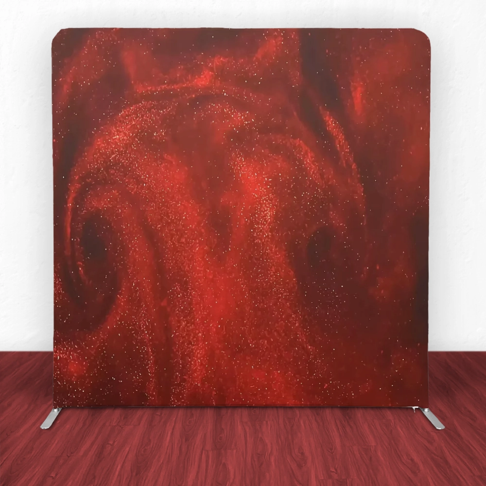 Cosmic Red Swirl Tension Backdrop