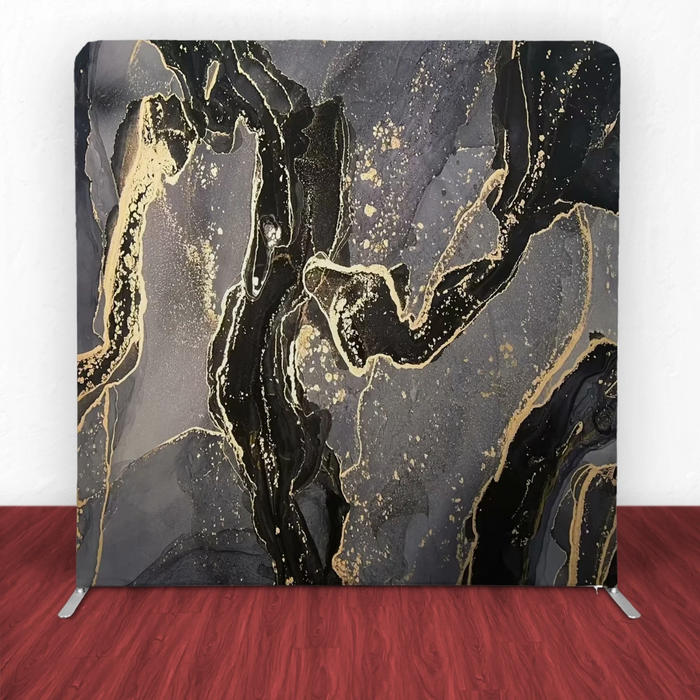 Elegant Golden Marble Tension Backdrop