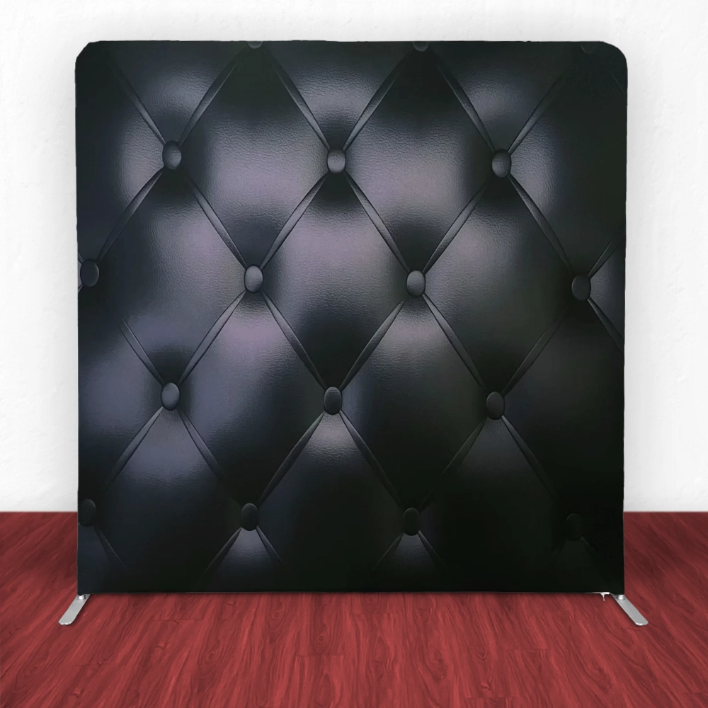 Elegant Tufted Leather Tension Backdrop