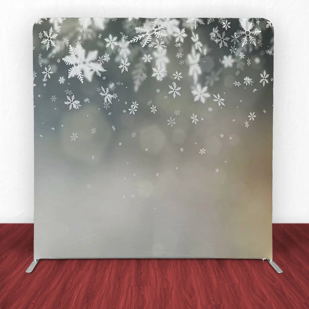 Frosted Snowflake Straight Backdrop