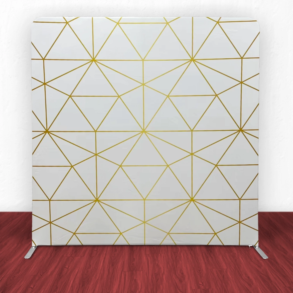 Geometric Gold Line Tension Backdrop