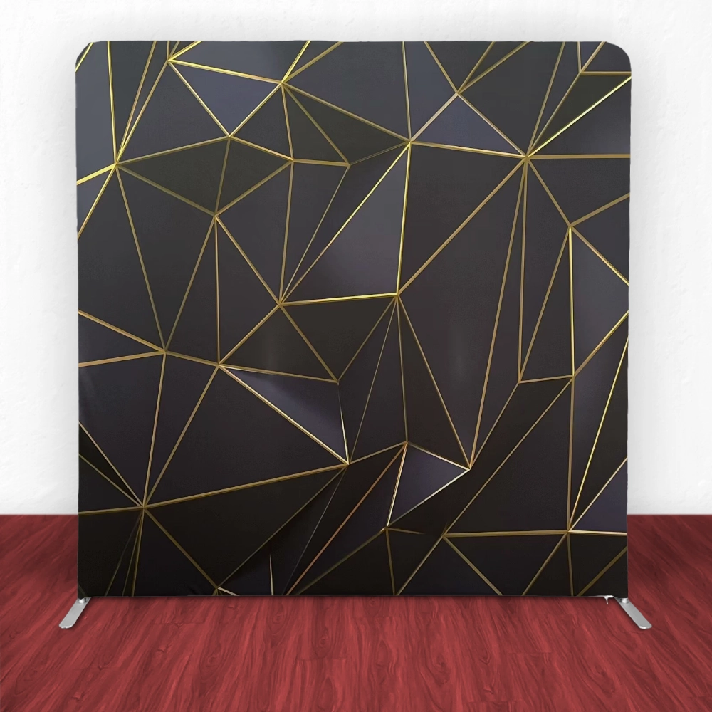 Gold 3D Geometric Straight Backdrop