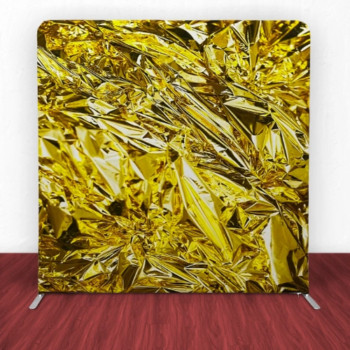 Gold Crinkle Foil Tension Backdrop