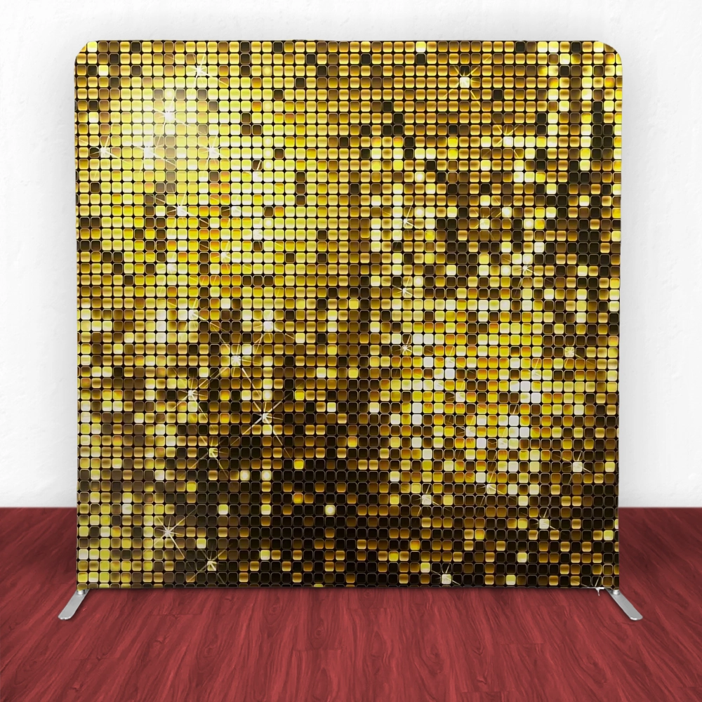 Gold Shimmer Sequin Tension Backdrop