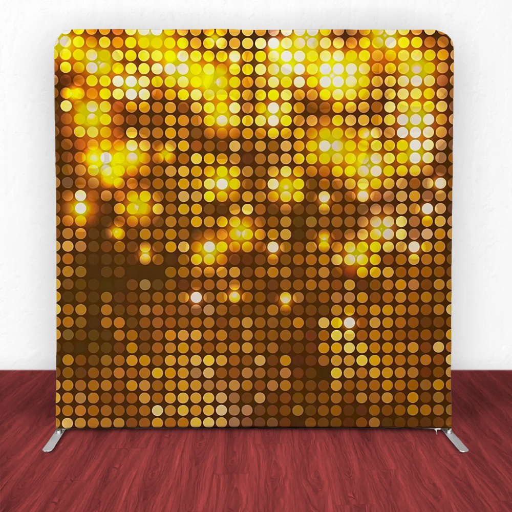 Golden Glow Dots Tension Backdrop