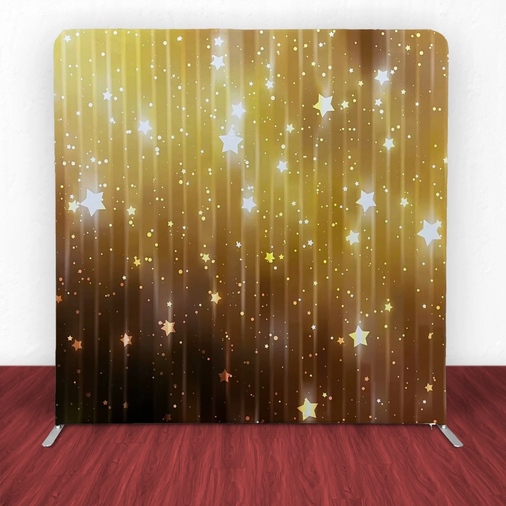 Golden Starry Night Straight Backdrop