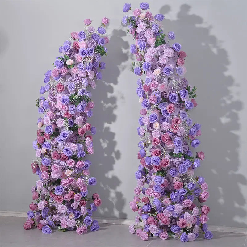 Lavender and Pink Arch Floral Pillars