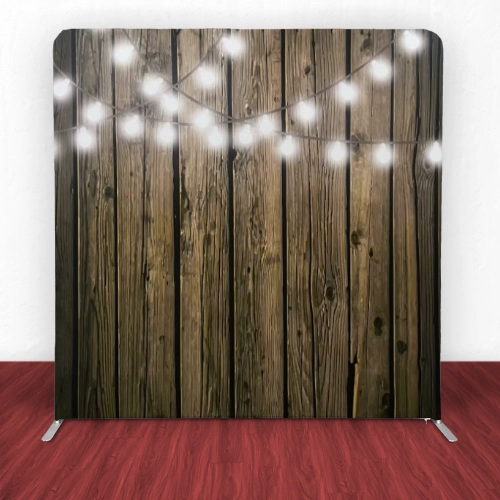 Rustic Wooden Lights Backdrop