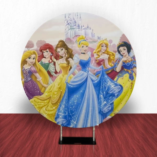 Princesses Round Tension Backdrop