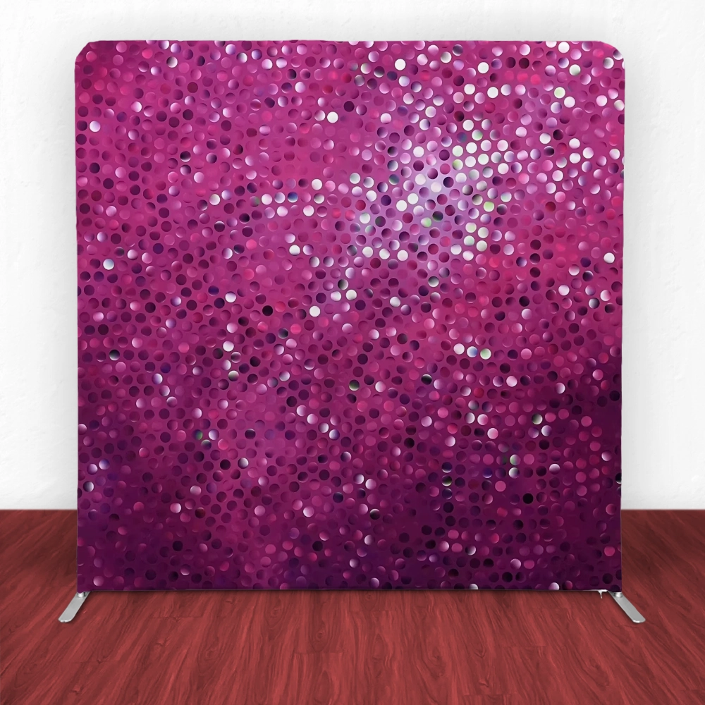 Rose Pink Sequin Shimmer Tension Backdrop