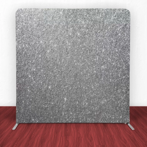 Starry Silver Glitter Tension Backdrop