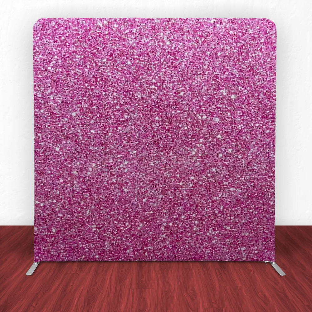 Sparkling Pink Glitter Tension Backdrop