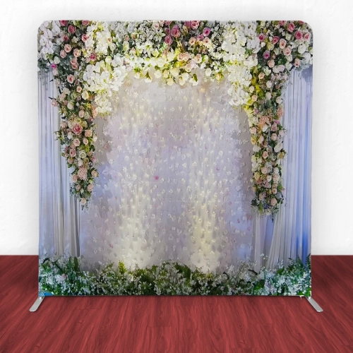 Wedding Floral Arch Straight Backdrop