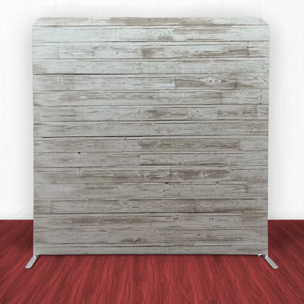 Whitewashed Wood Plank Tension Backdrop