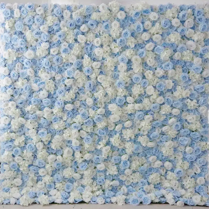 Baby Blue And White Flower Wall