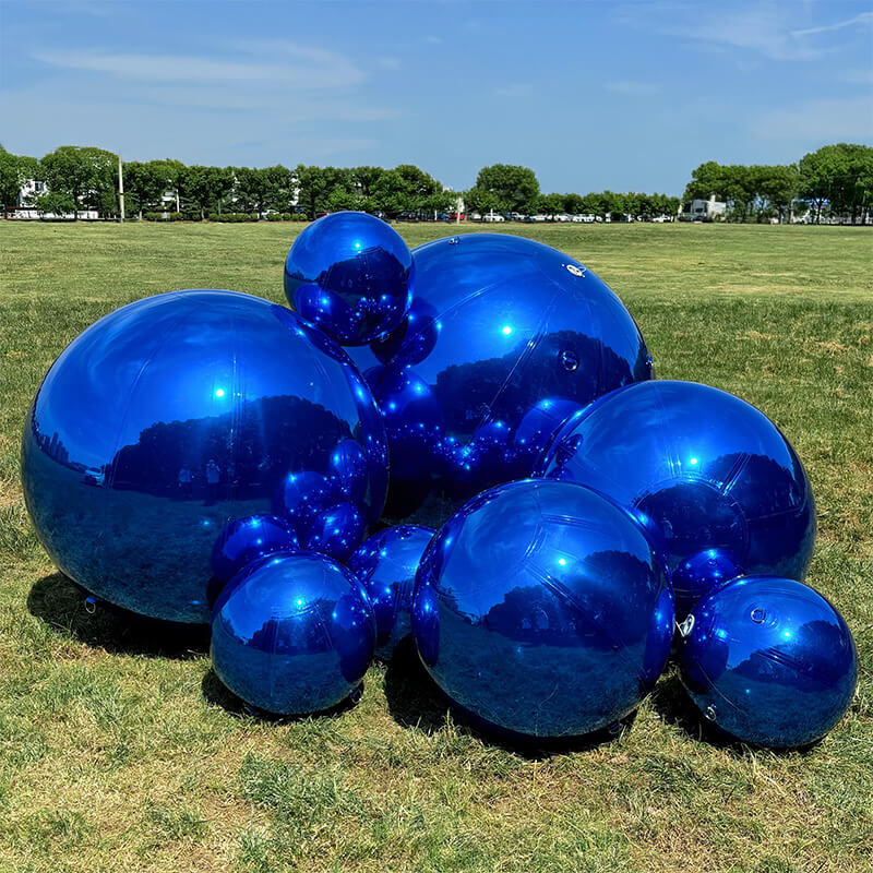 Blue Reusable And Inflatable Mirror Balls