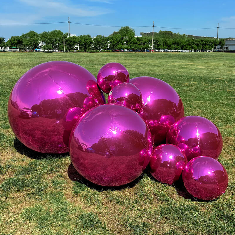 Hot Pink Reusable And Inflatable Mirror Balls