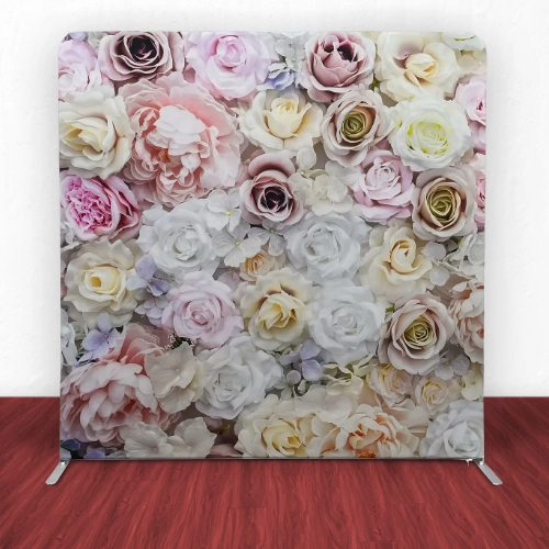 Pink & White Bouquet Straight Backdrop