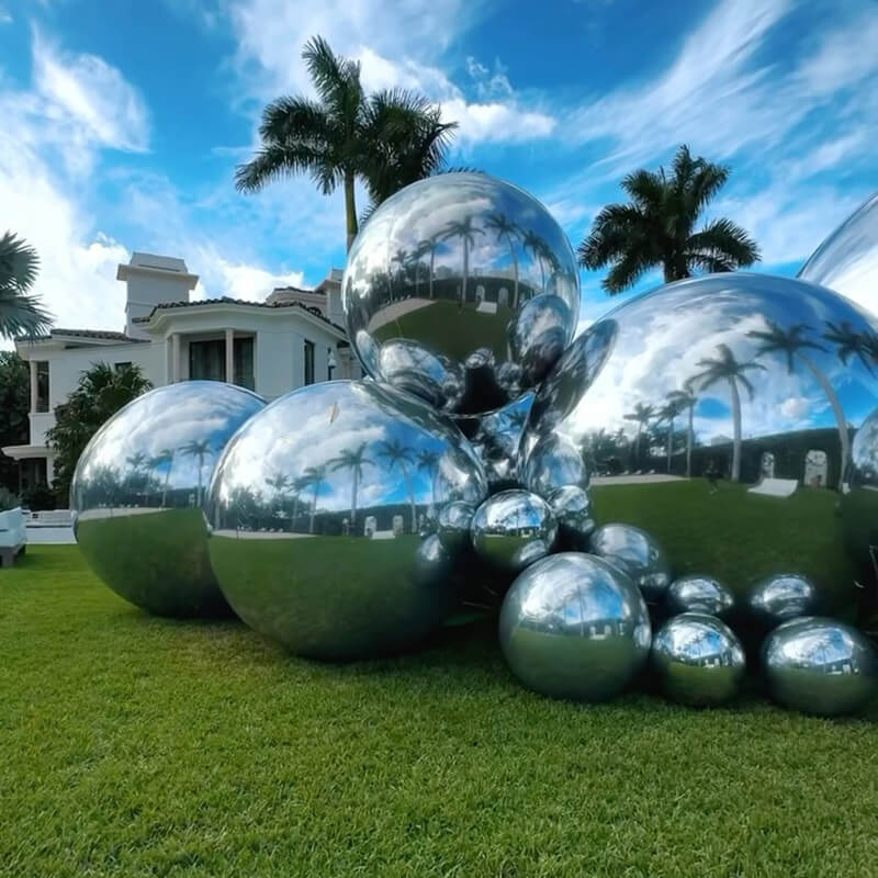 Silver Reusable And Inflatable Mirror Balls