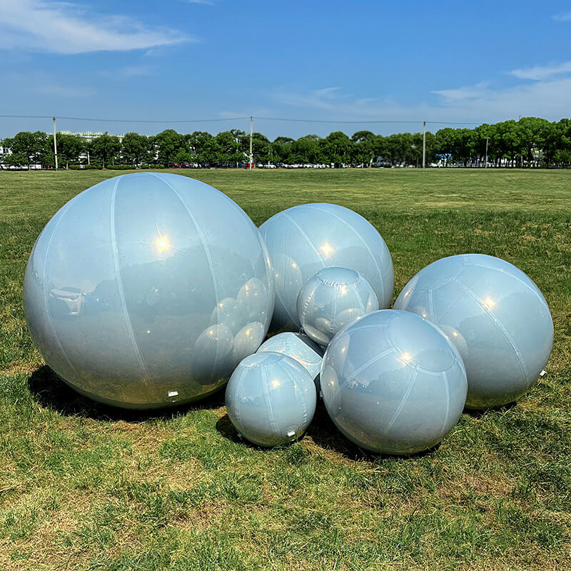 White Reusable And Inflatable Mirror Balls